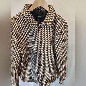 Forever 21 Brown and Cream Patterned Jacket